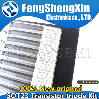60 Valorile x25/50pcs Tranzistor SMD triodă Kit SOT-23 Frecvent Asortate Eșantion de Carte Chip Triodă S9012 S9013 S9018 S8050 2N7002