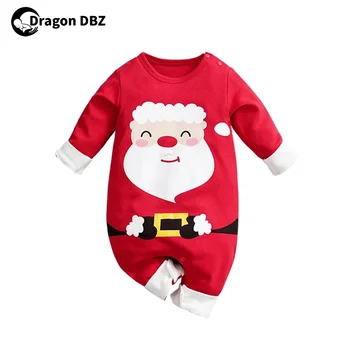 2023 Copil De Crăciun Costum De Haine Nou-Nascuti Moș Crăciun Roșu Costum Salopeta Romper Boy Fata De Copii 3 6 9 12 18 Luni Pijamale