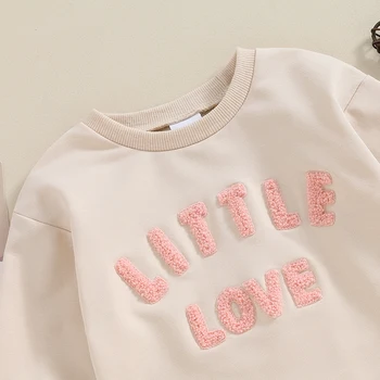 Copil Nou-Născut Băiat Fată Ziua Îndrăgostiților Tinuta Crewneck Tricoul Romper Supradimensionate Maneca Lunga Cu Bule De Sus