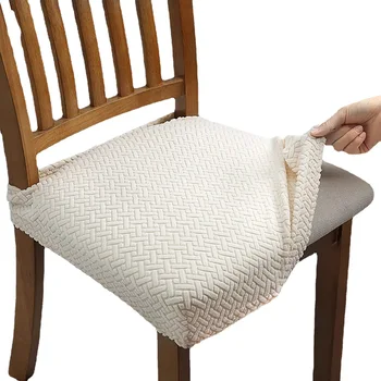 Timp carouri jacquard scaun perna de culoare solidă elastic scaun de acoperire hotel casa scaun de luat masa acoperi scaun de acoperire stretch