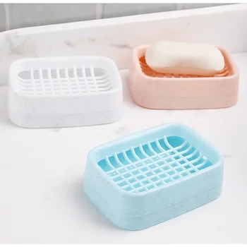 Noua Moda Convenabil Baie De Scurgere Dublu Sapun Cutie De Plastic Creative De Călătorie Manual Săpun De Toaletă Rack
