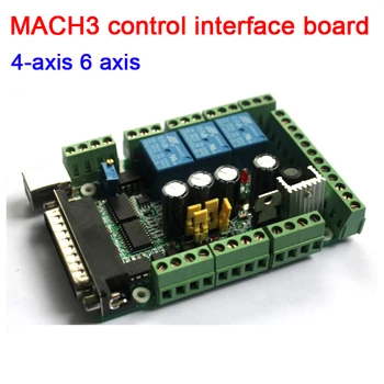 Masina de gravat MACH3 de control panou de interfață USB CNC 4 axe axa 6 0-10V PWM ax Controler de viteză 12v 24v DC