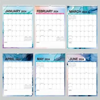 Bobina Calendar 2024 Calendar De Perete Agenda Organizer De Birou Papetărie, Rechizite Program Săptămânal Planificator De Zi Cu Zi