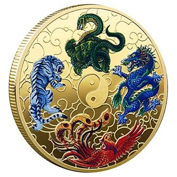 1Set Vechi Creaturi Mitice Moneda Norocoasa Bilet de Loterie Scratcher Instrument Lucky Charms Moneda de Aur