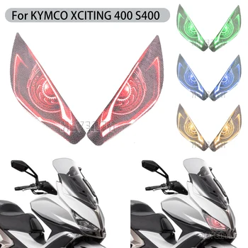 Motocicleta Faruri Autocolant Pentru KYMCO XCITING 400 S400 XCITINGS400 Decalcomanii de Lumină Cap Pegatinas 3D Garda Cap Lumina Protecție