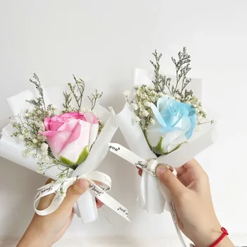Mini Uscate Buchet de Flori Artificiale de Trandafir Gypsophila Flori Uscate DIY Ziua Îndrăgostiților Cadou de Nunta Consumabile Partid