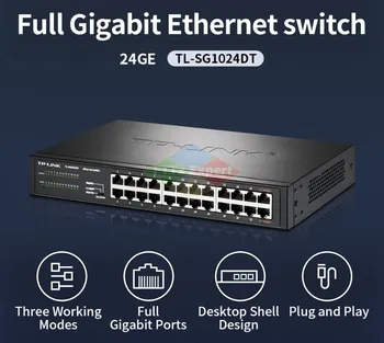 TP-LINK 24 Port de Switch Full-gigabit Rețea de Monitorizare TL-SG1024DT 1000M Cablu de Rețea LAN Ethernet Splitter HUB
