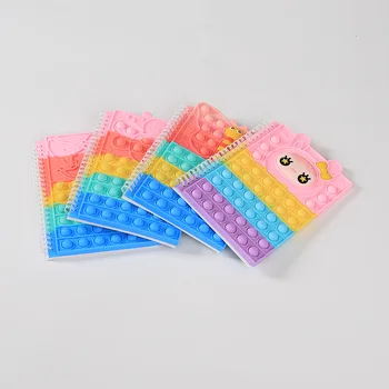 A5 Culoare Decompresie Notebook Silicon Desene animate cCoil Parte Ledger Loc de Notebook-uri Rainbow Bubble Happy Notepad
