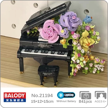 Balody 21194 Veșnică Floare Muzica De Pian Planta Instrument Muzical Lumină Scaun Mini Blocuri Caramizi De Constructie De Jucarie Pentru Copii Fără Cutie