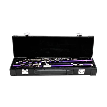 16 Găuri Flaut Caz Portabil, Durabil Flaut Cutie De Depozitare Geantă De Mână Din Piele Tub Instrument Muzical Caz