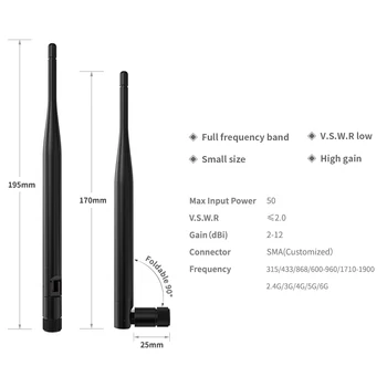 Rață de cauciuc cu rază lungă wifi antena de 5DB 2.4 G 5.8 G wifi antena dualband