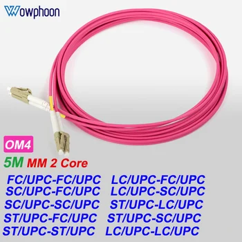 5Meter 10G core 2 ftth patchcord 2.0 mm duplex multimode om4 jumper 50/125um sc, fc, st, lc coadă cablu patch cord fibra