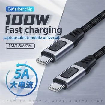 E-Marker chip 5A USB C Cablu de Extensie de sex Masculin de sex masculin de Tip c Cablu de Date 100WPD de Încărcare Rapidă Pentru Sumsung Huawei Macbook Pro Laptop