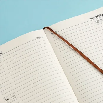 Programul de Afaceri pentru Ideal PU Office 365 zile de Planificare de zi cu Zi Acoperă Agenda Planner Jurnalizare Calendar Școală 2024 Notebook-uri