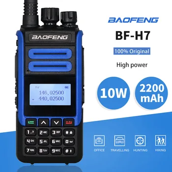 Original BaoFeng BF-H7 Puternic Walkie Talkie 10W Dual Band UHF VHF Două Fel de Radio FM Portabil de Emisie-recepție