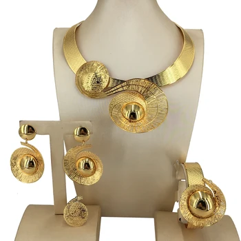 Yuminglai Note Muzicale Bijuterii Brazilian Placat cu Aur, Seturi de Bijuterii Pentru Femei, Cadou de Ziua FHK15137