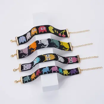Margele brățară Reglabil Animale de Mână-țesute Boem Elefant Bufnita Personalizate retro modern Minimalist Orez șirag de mărgele brățară