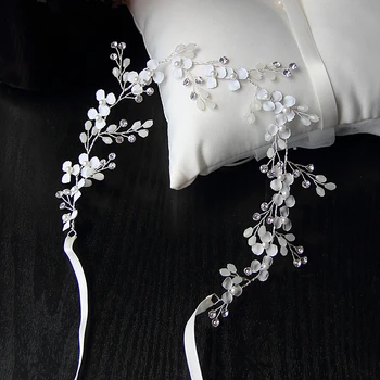 Jonnafe Culoare Argintie Mireasa Bentita De Par Floare De Viță De Vie De Bijuterii Handmade Femei Caciula Ornament De Păr De Nunta