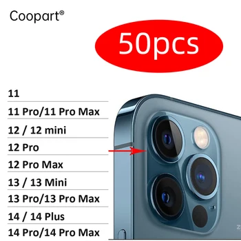 50Pcs Camera de Sticlă din Spate aparat de Fotografiat Lentilă de Sticlă Pentru iPhone 6 6s 7 8 Plus X XR XS Max 11 12 13 14 Pro Plus Mini Max Cu Autocolant