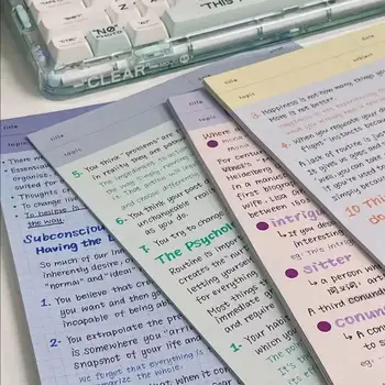 B5 Colorate Memo Cuvânt Notebook-Uri Stil de Mare Frumusețe Papetarie Carte de Alimentare cu Hârtie Student Colorate, caietul Elevului Cuvânt Mine F7Z9