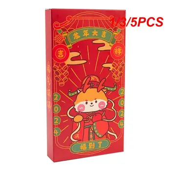 1/3/5PCS Plic Roșu Deluxe Calitate Durabil Nu este Ușor de A Sparge Îngroșarea Chineză Tradițională Cadouri Plicuri Roșu de Anul Nou