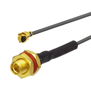Superbat MMCX de sex Feminin Tablier cu O-ring pentru a U. FL Jack Unghi Drept Cablu Folosind 1.13 mm Cablu Coaxial