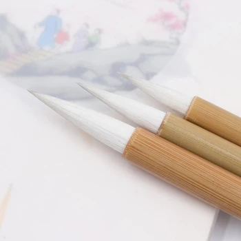 Lână, Păr De Caligrafie Set Perie Meticulos Pictura Perie Linie Cârlig Pen Tradiționale De Pictură Perie Acuarelă Calligraphie Pen