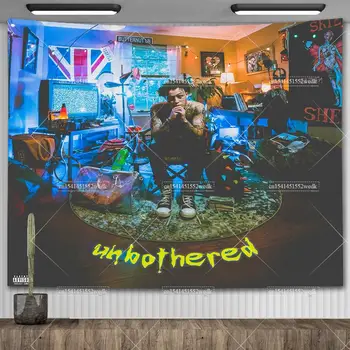 Lil Cerul Unbothered Tapiserie Muzica Coperta Albumului Poster Tapiserie De Perete Estetice Cameră Decor Petrecere Decoruri De Fundal Haine