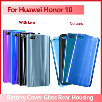 Pentru Huawei Honor 10 Capac Baterie Spate De Sticlă Cazul Honor10 Ușa Din Spate Locuințe Pentru Huawei Honor 10 Capacul Din Spate De Sticlă Cu Obiectiv