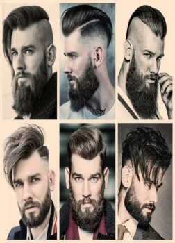 Afaceri coafuri pentru barbatii cu barba Poster Nostalgic epocă hârtie kraft de arta de imprimare autocolante Frizerie Decor de Perete Pictura