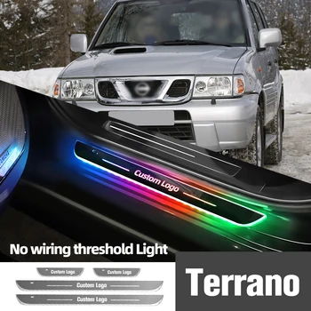 Pentru Nissan Terrano R20 R50 D10 1993-2023 2017 Masina Pragului de Ușă de Lumină Personalizate Logo-ul LED-uri de bun venit Pragul Pedala de Lampa Accesorii