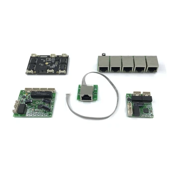 Unmanaged 5port 10/100M Ethernet industrial comuta modul PCBA bord OEM Auto-sensing Porturi Ethernet Placa de baza