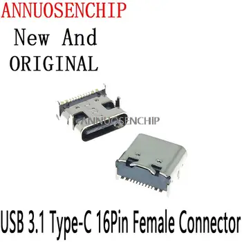 10BUC Noi și Originale SMT Pentru Telefonul Mobil Portul de Încărcare Încărcare Priza de Remorcare Picioare Mufa USB 3.1 Tip-C 16Pin Conector de sex Feminin 