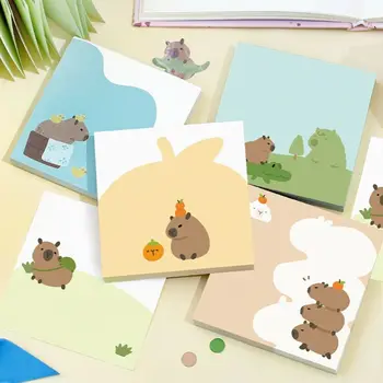 100 De Coli Capybara Capybara Memo Pad Scrapbooking Uri De Desene Animate Notepad Postat Drăguț Note Lipicioase De Papetărie