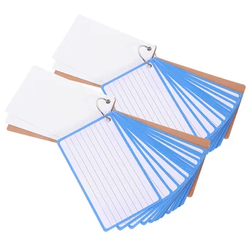2 Cărți Căptușite de Carduri de Index de Culoare Index Card Caseta de Carduri Flash Colorate Gol Cartele de Note