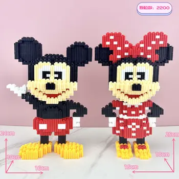 2023 Nou Disney Mini Bricolaj Bloc Jucărie Puzzle Asamblat Bloc Jucărie Diy Desene animate Model 3d Puzzle pentru Copii
