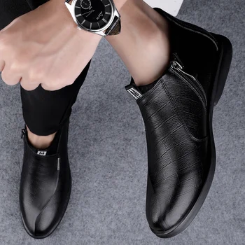 2023 Nouă Bărbați de Înaltă Calitate de Brand de Lux Cizme Sociale, de Afaceri de Birou Intalniri Oficiale Parte de Boot Stil Retro Clasic Chelsea Pantofi
