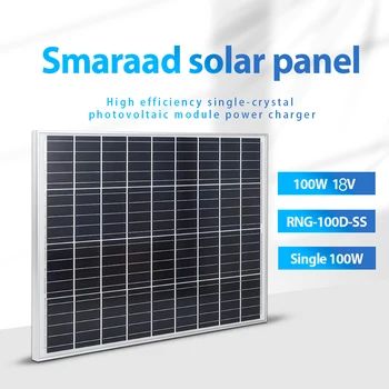 SMARAAD 100W 18V Rigid Panouri Solare din China Siliciu Monocristalin IP68 rezistent la apa Panou Solar Kituri de Încărcare 12V Camping/Home/RV