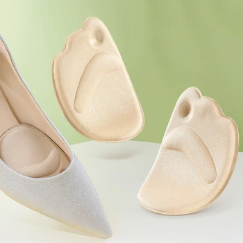 Femeile Antepiciorului Pad Relief picior din Față a Introduce Talpă anti-alunecare Pantofi Jumătate Dimensiunea Brant Respirabil Sudoare de Absorbție Picior Tampoane pentru Pantofi