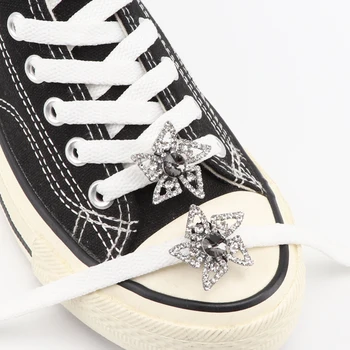 Shinny Cristale De Flori Adidas Șireturile Catarama Fete Pantofi Casual Dantele Decor Femei Diamond Clip Accesorii În Vrac
