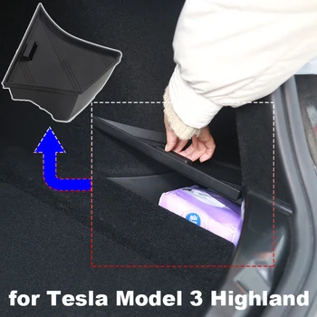 Noi Model3 Gunoi pentru Tesla Model 3 Highland 2024 Portbagajul din Spate Organizator de Stocare Cutie cu Buza Modificat Interior Accesorii