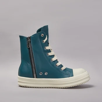 Ricks Casual, de Înaltă Calitate de Top Verde Glezna Cizme Designer de Pantofi pentru Bărbați Owens Fermoar din Piele de Lux Dantelă Sus Adidași Femei 2023