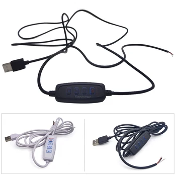 5V 2A LED Dimmer Port USB de Alimentare de Linie a intensității luminoase de Culoare de potrivire Cablu prelungitor Cu Întrerupător Adaptor Pentru Bec cu LED-uri