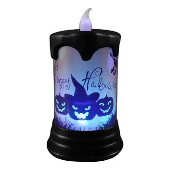 Halloween Sfeșnic Lumini de Iluminat 3D Decoratiuni de Halloween Pentru Dormitor Luminat cu Baterii Lumânări de Halloween fără flacără