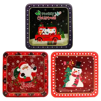 Crăciun Cookie Cutii cu Capace cadouri de Crăciun cutie de Bomboane de Ciocolată Containere de Depozitare caz Cadou de Crăciun pentru copii baieti fete