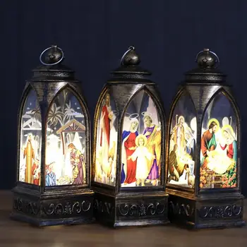 De crăciun, Nașterea domnului Felinar Vintage, Felinare Decorative de Interior Decor de Crăciun lampă de Masă Decoratiuni cadouri de Vacanță