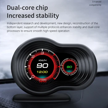 Head Up Display Auto OBD2 HUD Vitezometru Digital Proiector Turbo Boost Gauge Codul de eroare de Detectare Clară Auto Accesorii Auto