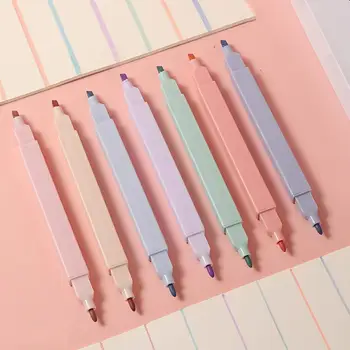 Culoare Creion de Culoare Pastel Stick Marker Ochi-prinderea Dual Sfat Marker Set 12 Culori Vibrante pentru Studenți