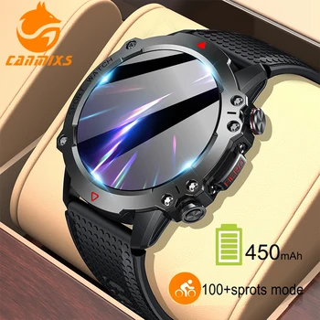 CanMixs Smartwatch bărbați 450mAh GPS track motion 100 Sport Moduri de apelare Bluetooth Rata de Inima tensiunea Ceas Inteligent Pentru Android