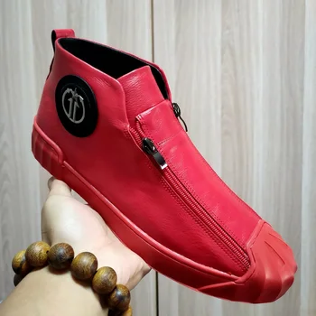 Cele mai noi Barbati Pantofi de Skateboarding Genuine Piele PU Adidași în aer Liber de Lux de Designer Zapatos Hombre de Conducere Shoesv1.17